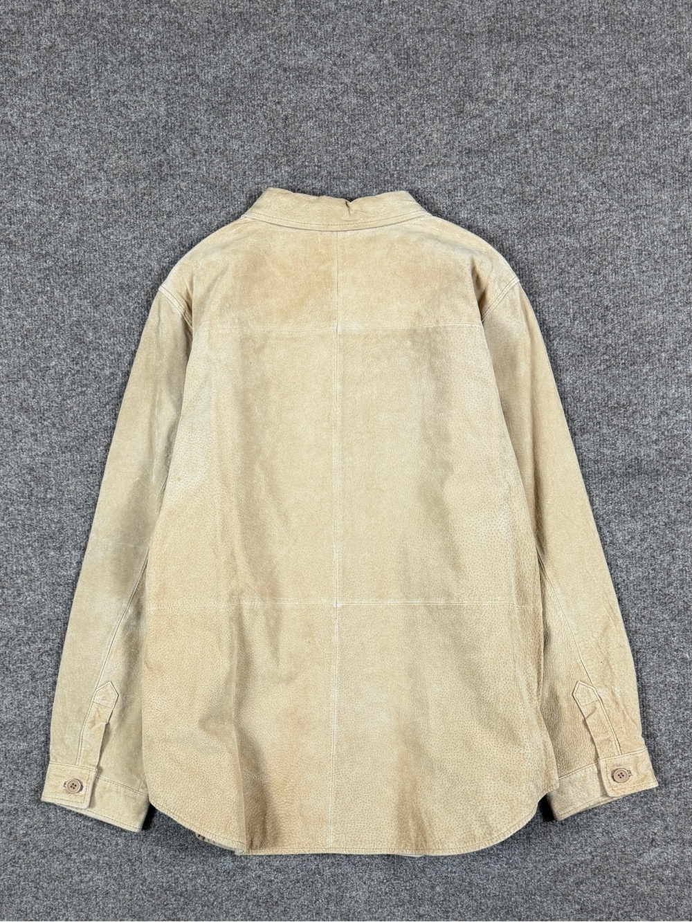 Vintage Bagatelle Tan Suede Leather Lightweight Button Up Shirt Jacket Womens XL - Picture 3 of 9